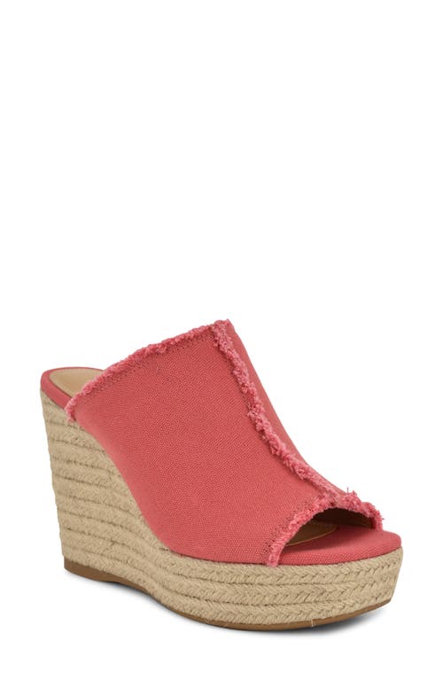 Nine West Baja Platform Wedge Sandal In Medium Pink