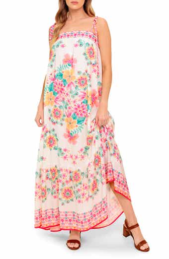 FLYING TOMATO Tie Strap Maxi Dress