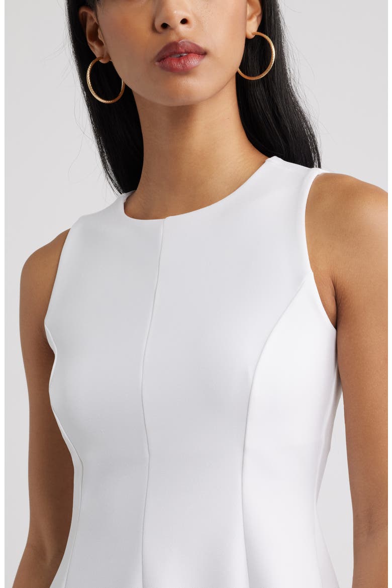 Crewneck Flared Tank, Alternate, color, WHITE