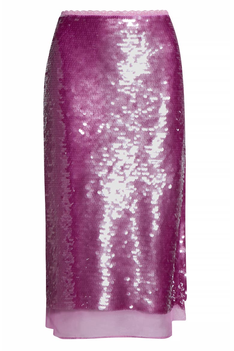 Sequin Midi Skirt, Alternate, color, LILAC