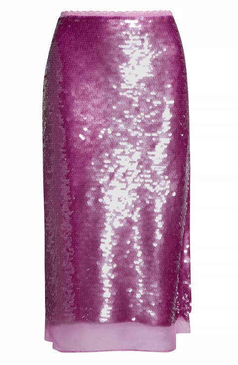 Sequin Midi Skirt