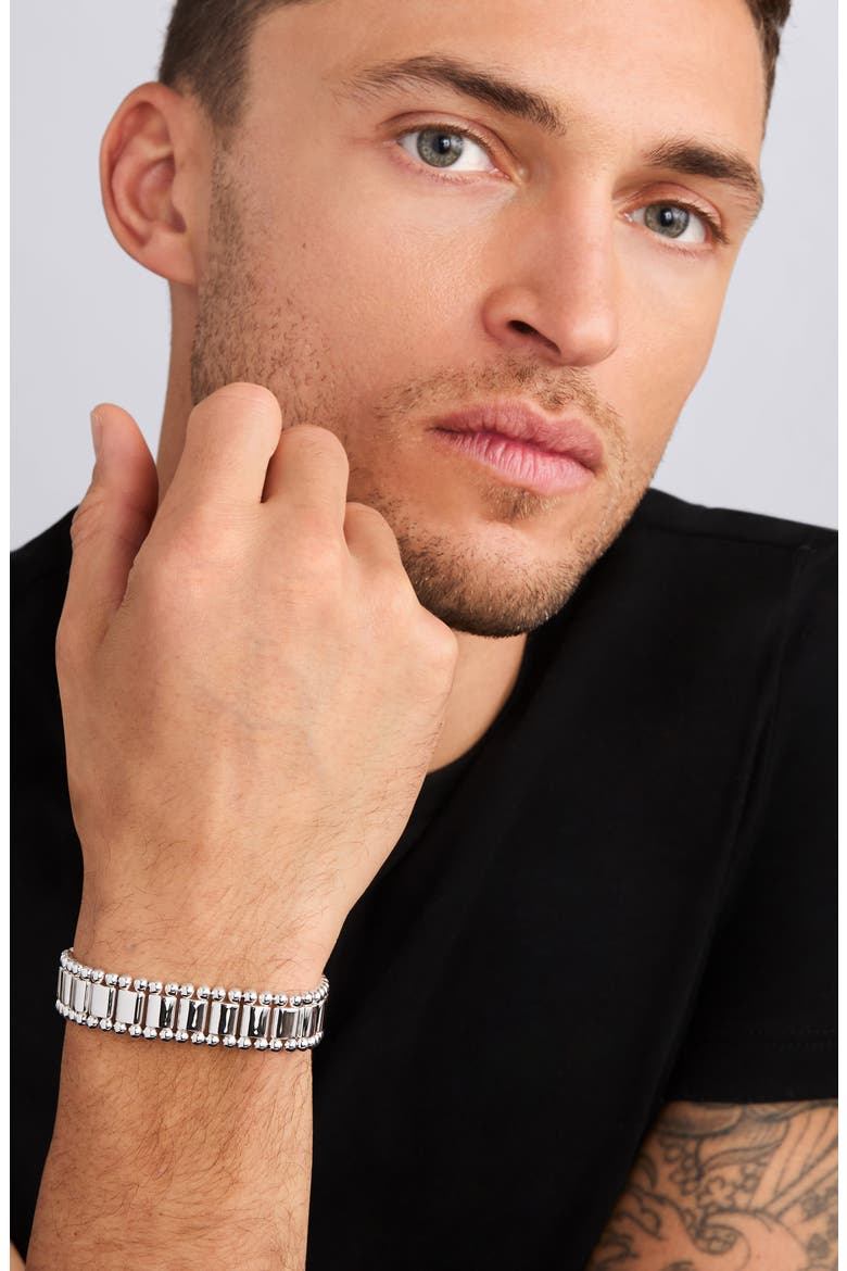 Anthem Caviar Lined Bracelet, Alternate, color, SILVER