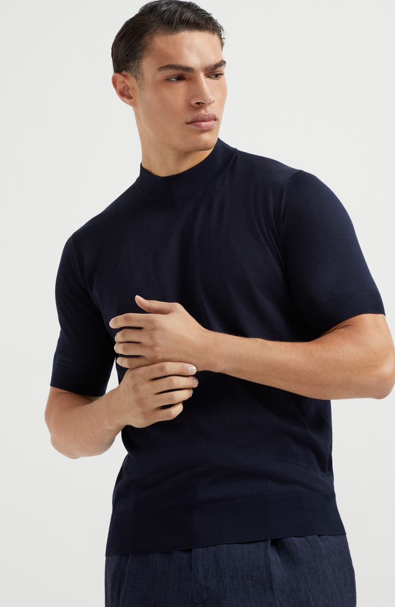 Brunello Cucinelli Knit T-shirt, Alternate, color, 