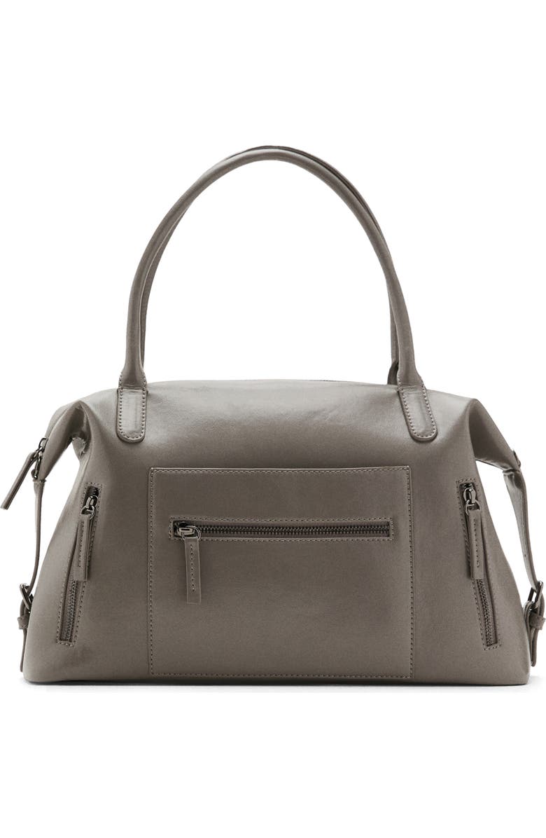 MANGO TEEN Large Structured Faux Leather Shoulder Bag, Main, color, Grey