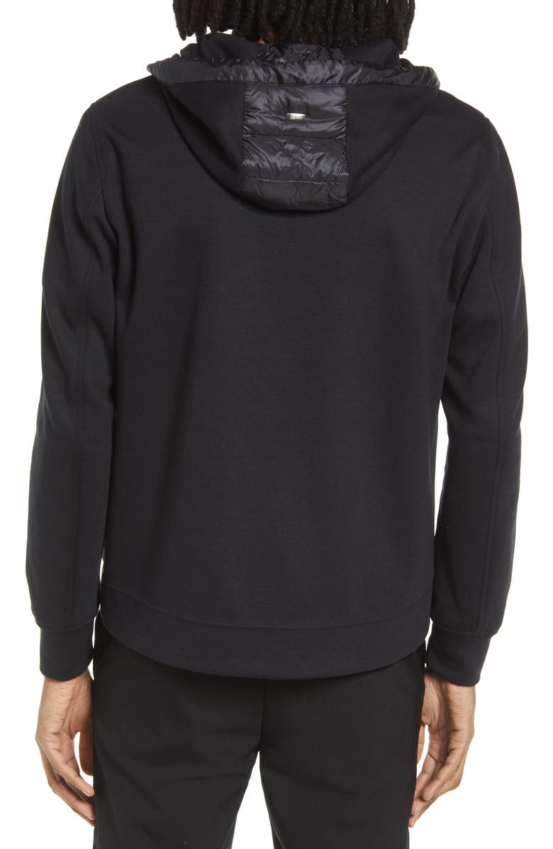 Herno Men's Fleece & Quilted Down Hooded Jacket, Alternate, color, 