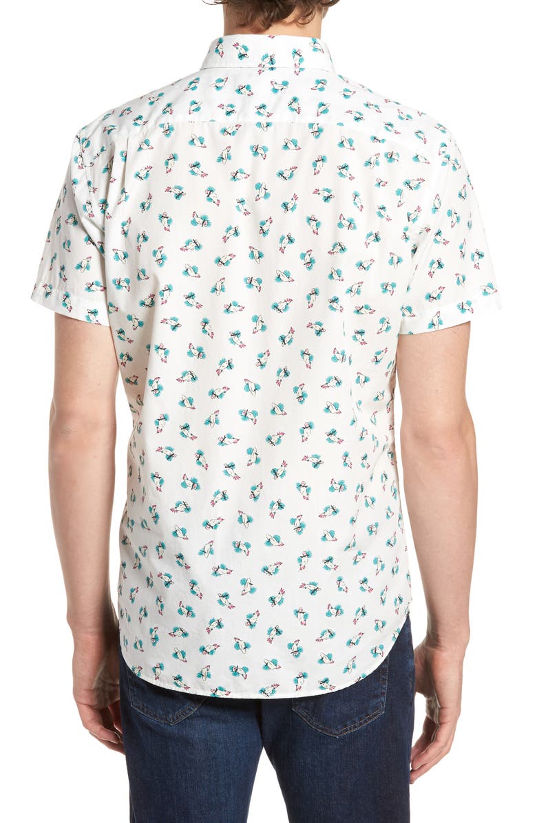 Bonobos Slim Fit Print Short Sleeve Sport Shirt, Alternate, color,