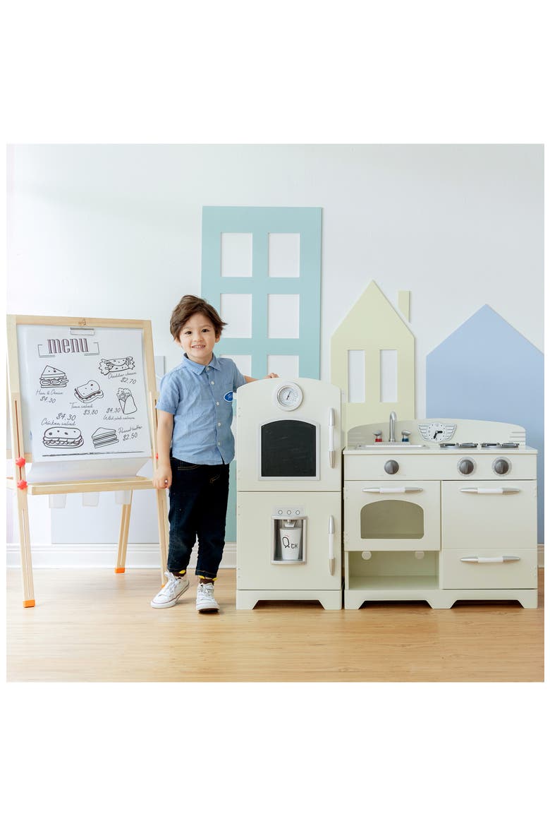 Little Chef Fairfield Retro Play Kitchen, Alternate, color, WHITE