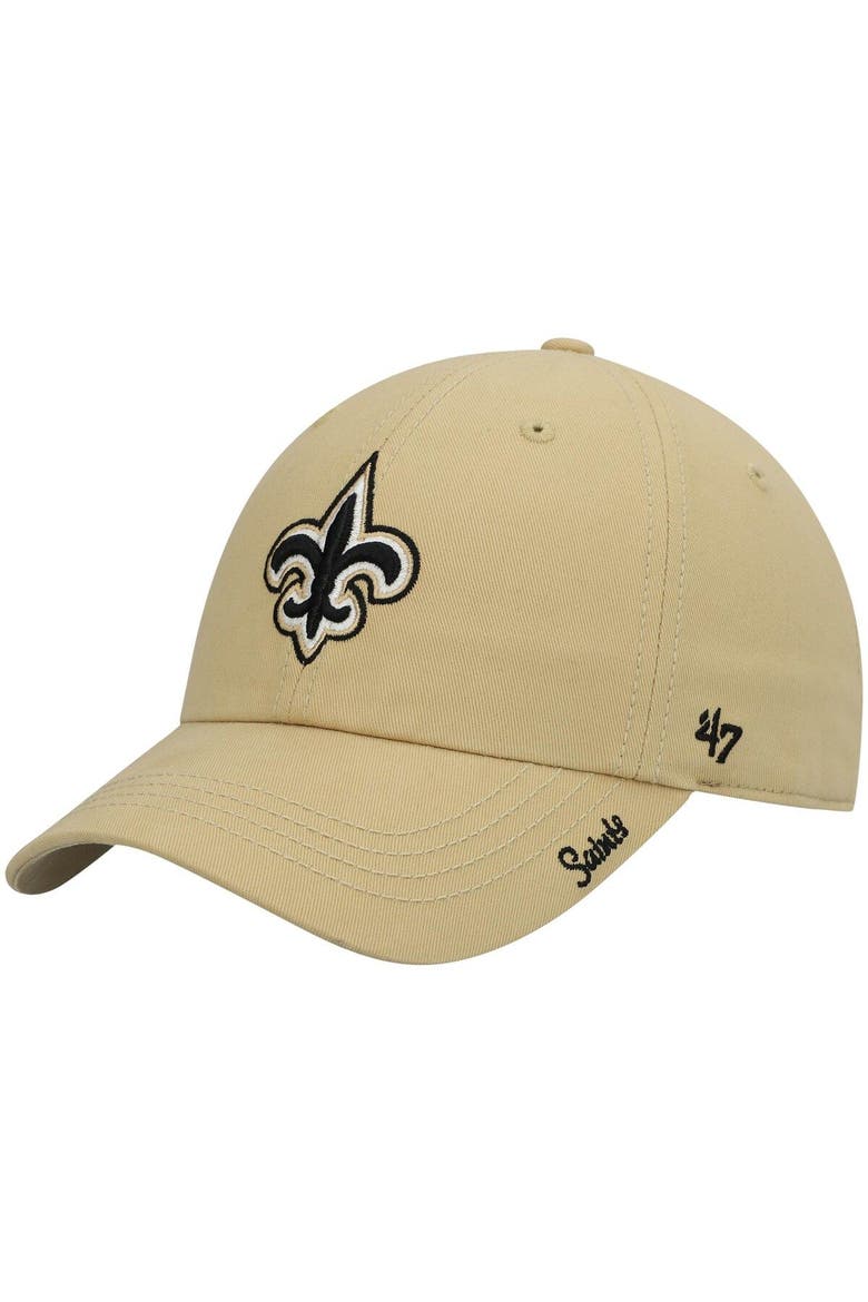 Women's '47 Gold New Orleans Saints Miata Clean Up Secondary Adjustable Hat, Main, color, Gold