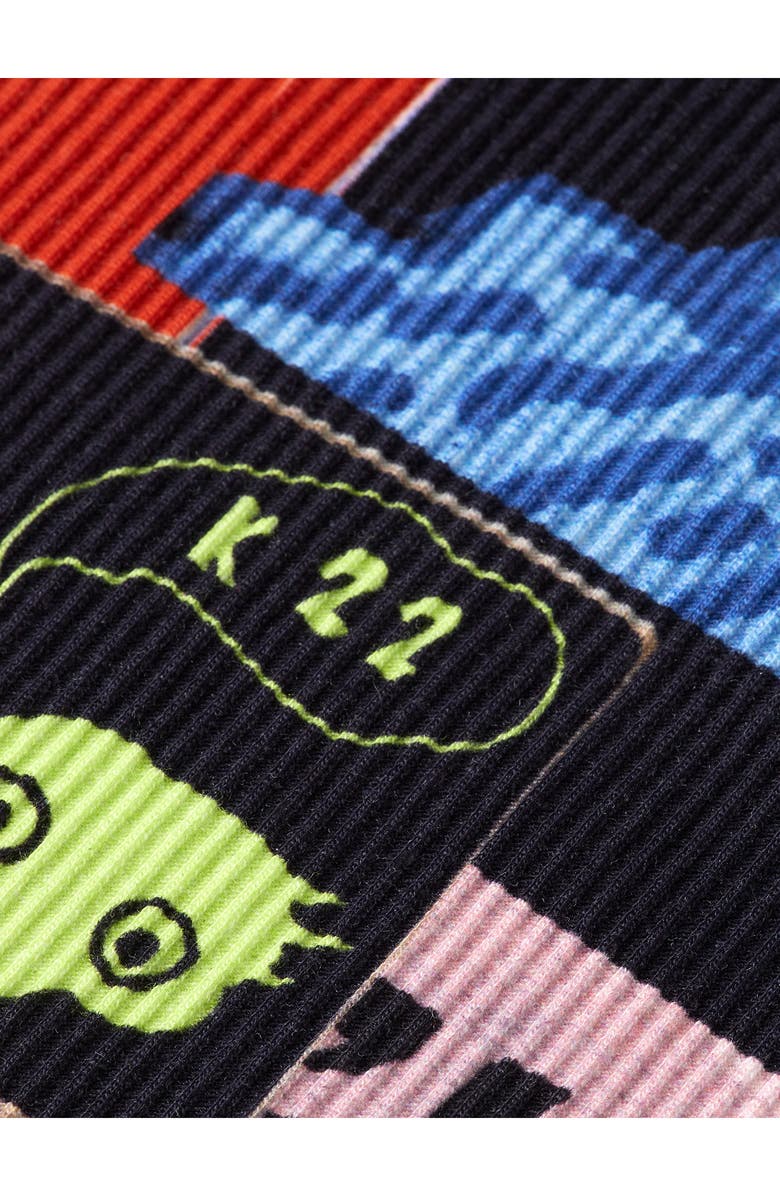 Scotch & Soda Mix Print Rib Stretch Cotton Tank, Alternate, color,