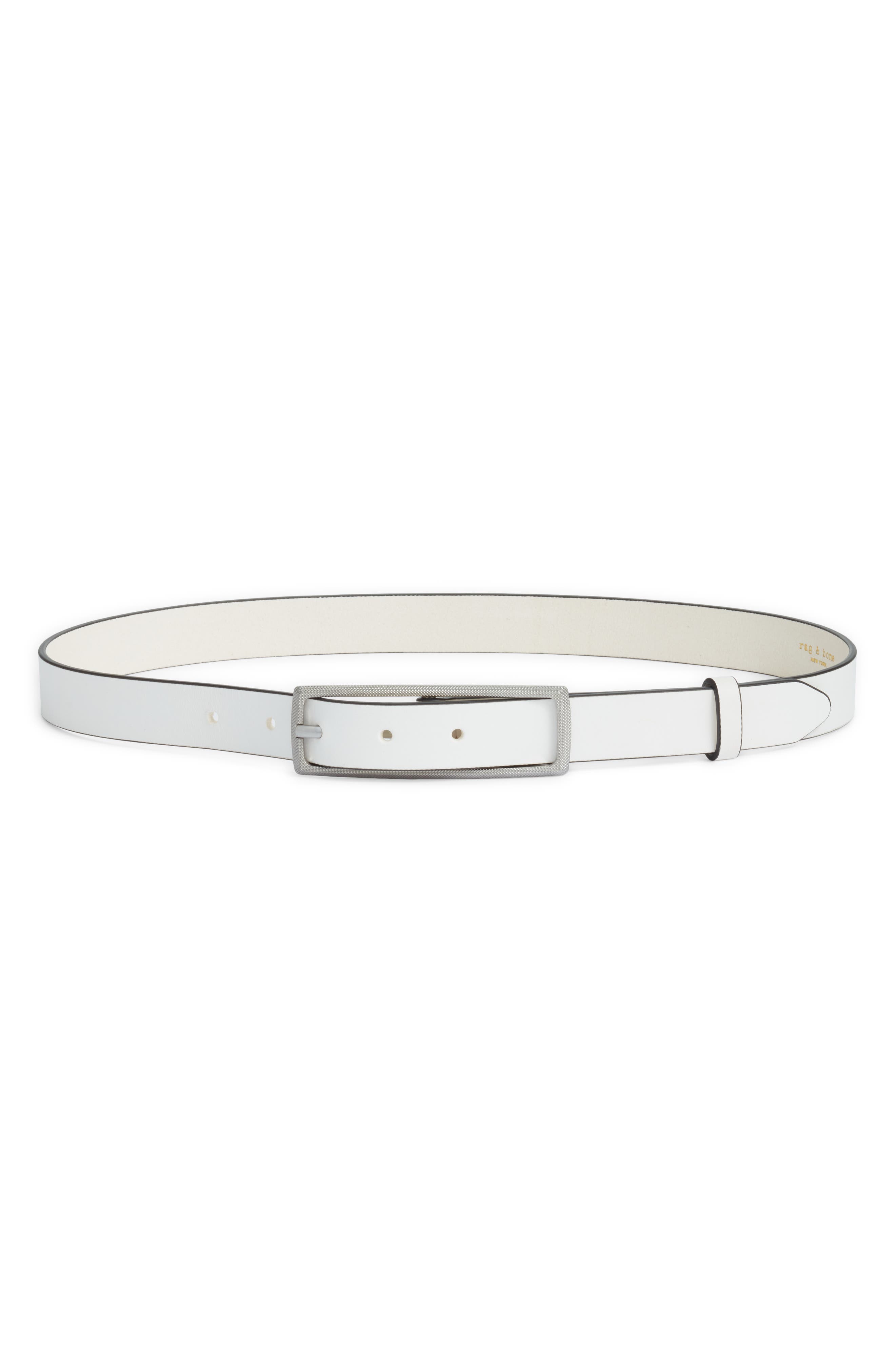 rag & bone Small Rebound Texture Leather Belt