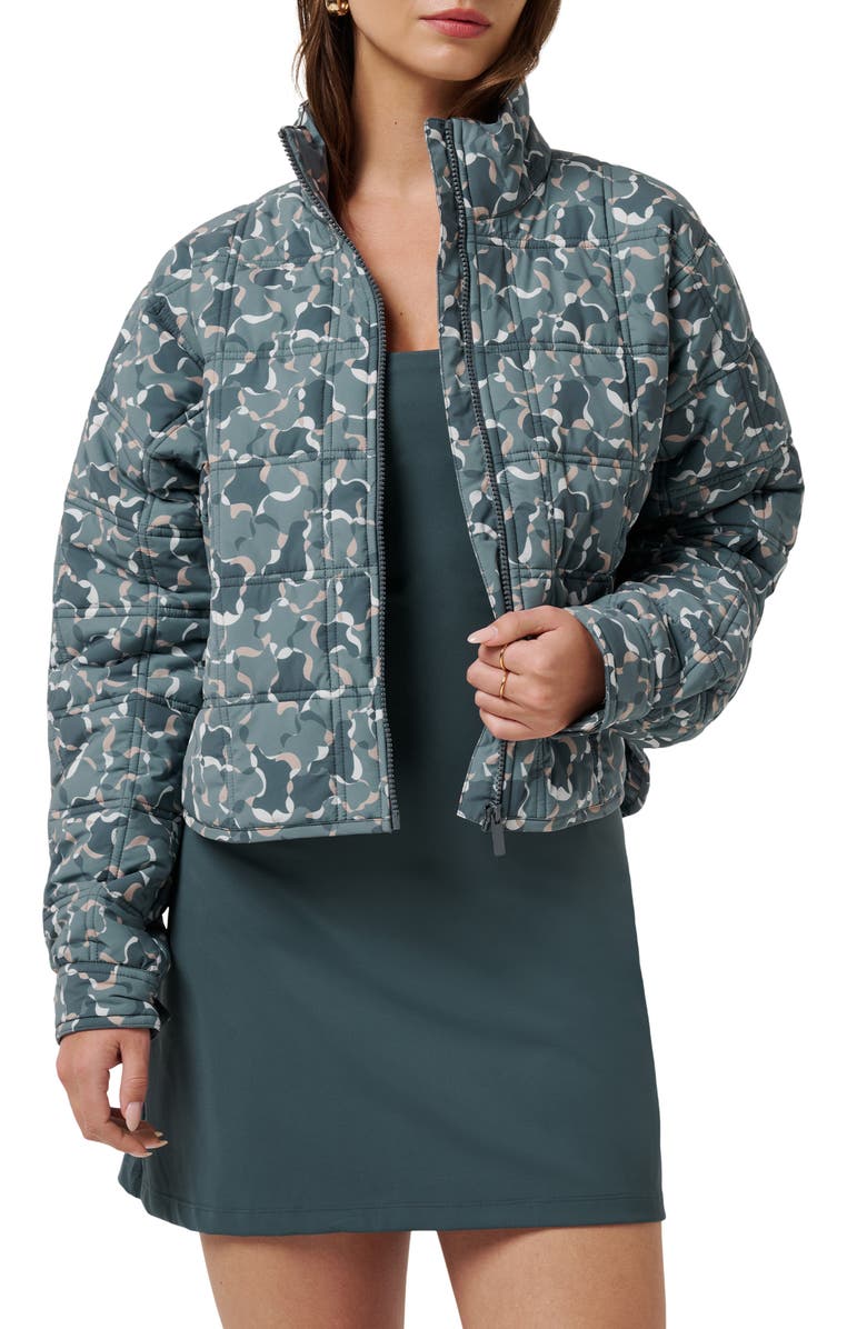 TravisMathew City Edge Quilted Jacket, Main, color, Dark Slate Multi