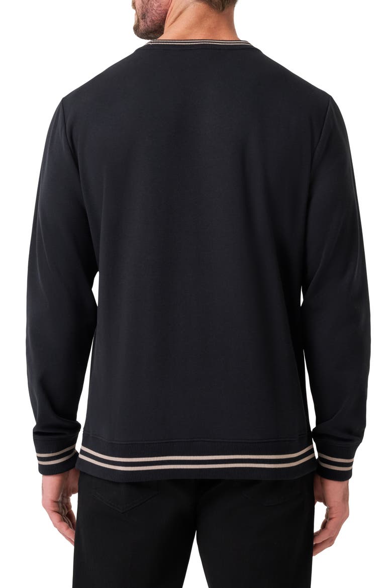 Social Club Contrast Stripe Sweatshirt, Alternate, color, BLACK