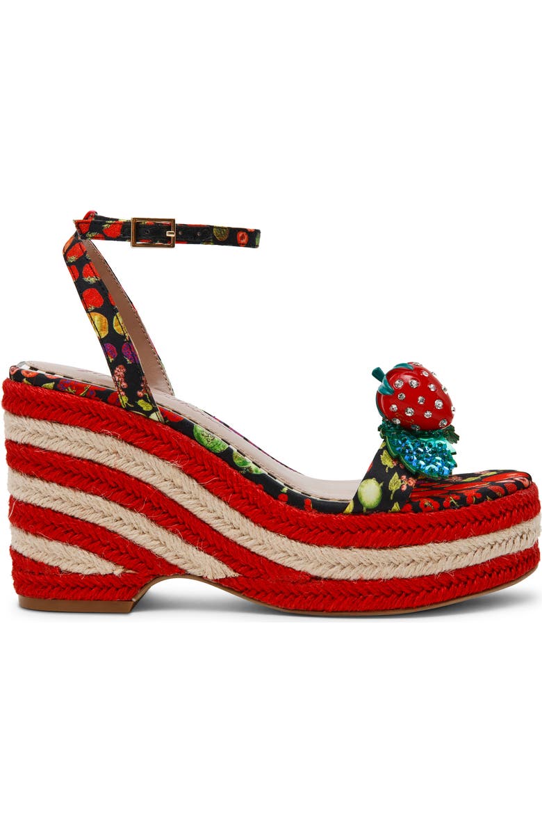 Betsey Johnson Bobbie Platform Wedge Sandal, Alternate, color,
