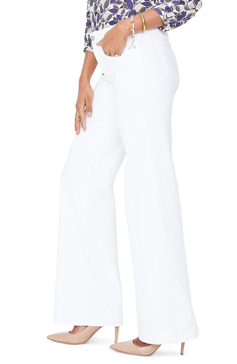 NYDJ Wide Leg White Jeans, Alternate, color, 