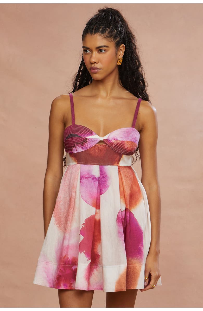 AMUR Allison Printed Mini Dress, Alternate, color, Mirage