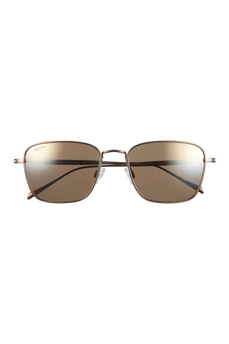 54mm Square Polarized Sunglasses, Main, color, BRONZE BRONZE BRONZE