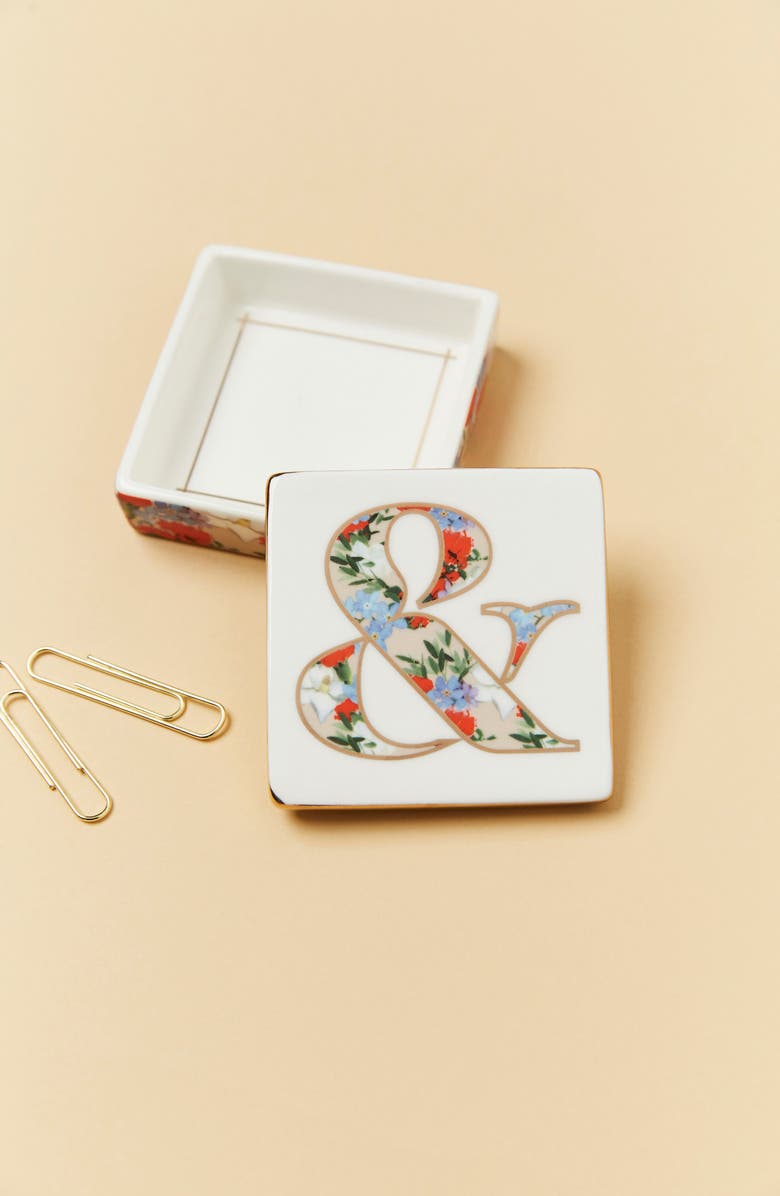 Anthropologie Home Anthropologie Monogram Lidded Jewelry Box, Main, color, 