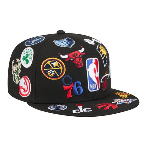 Men's New Era  Black NBA All-Over 59FIFTY Fitted Hat