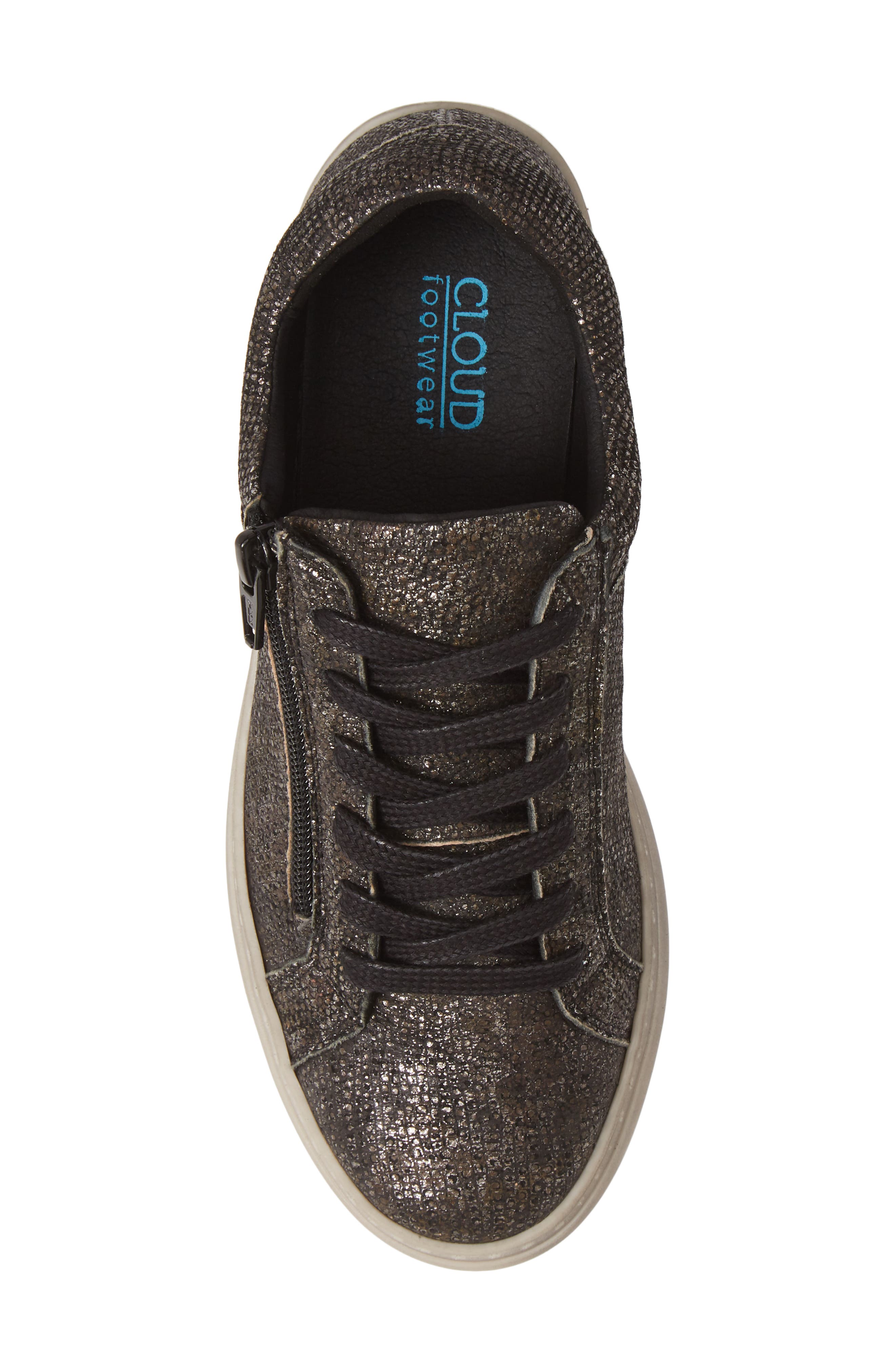 Quantas Zip Sneaker, Alternate, color, GRUNGE BLACK LEATHER
