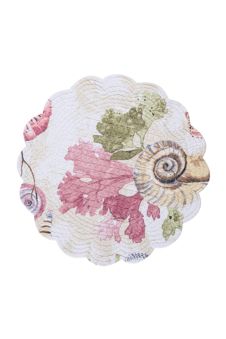 Vilano Bay Round Placemats Set of 6, 17", Alternate, color, Blue