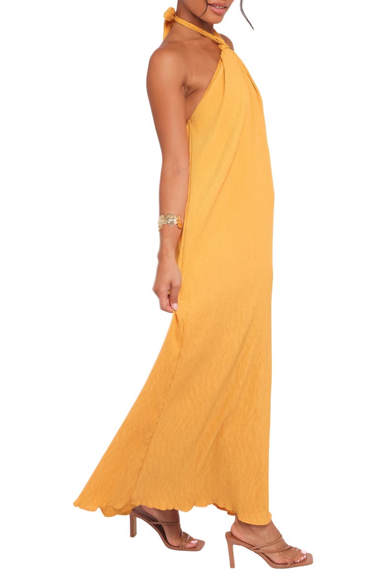 Theophania Halter Maxi Dress, Alternate, color, MANGO