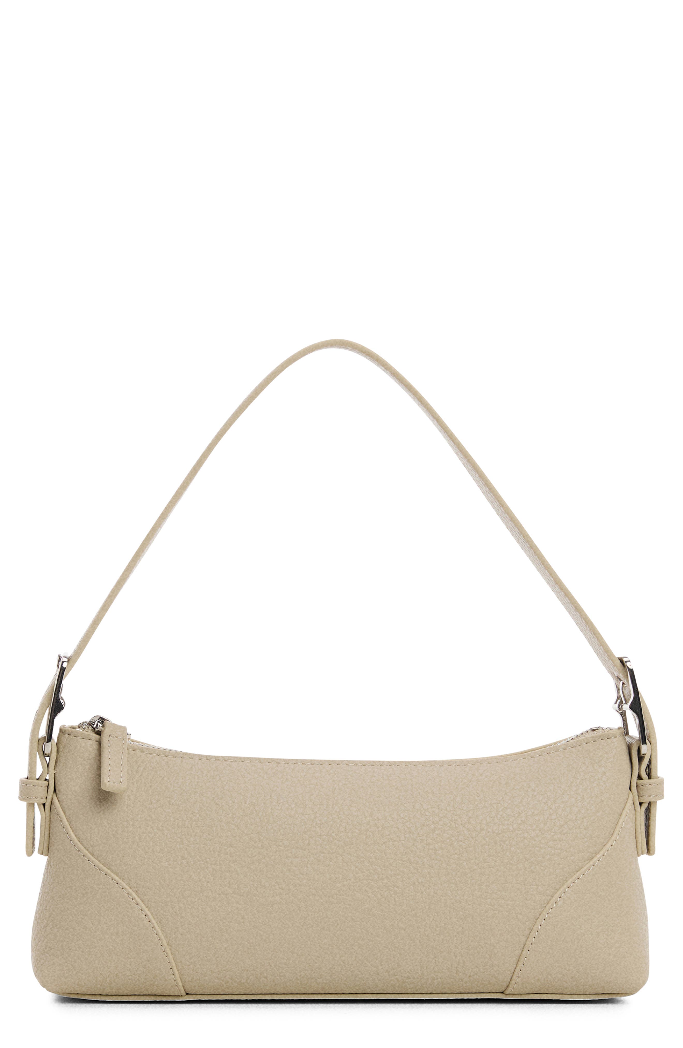 MANGO Faux Leather Shoulder Bag, Main, color, 