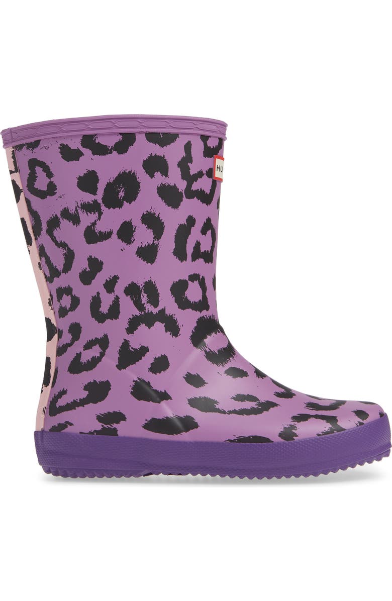 Hunter Original Leopard Waterproof Rain Boot, Alternate, color,