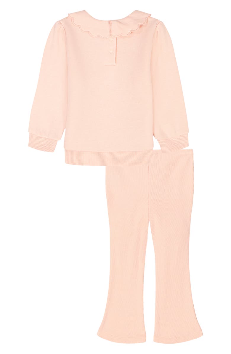 Juicy Couture Bow Sweatshirt & Flared Sweatpants Set, Alternate, color, Pink
