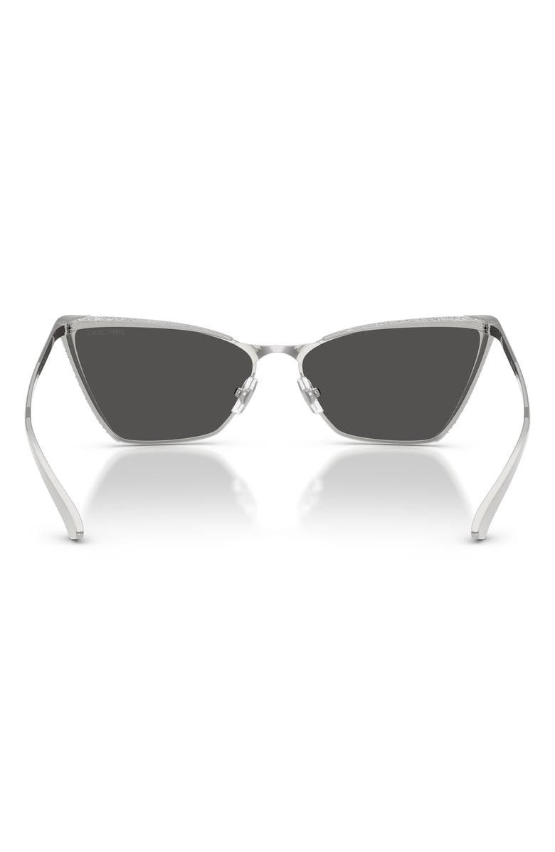 Jimmy Choo 58mm Cat Eye Sunglasses, Alternate, color, Silver/ Dark Grey
