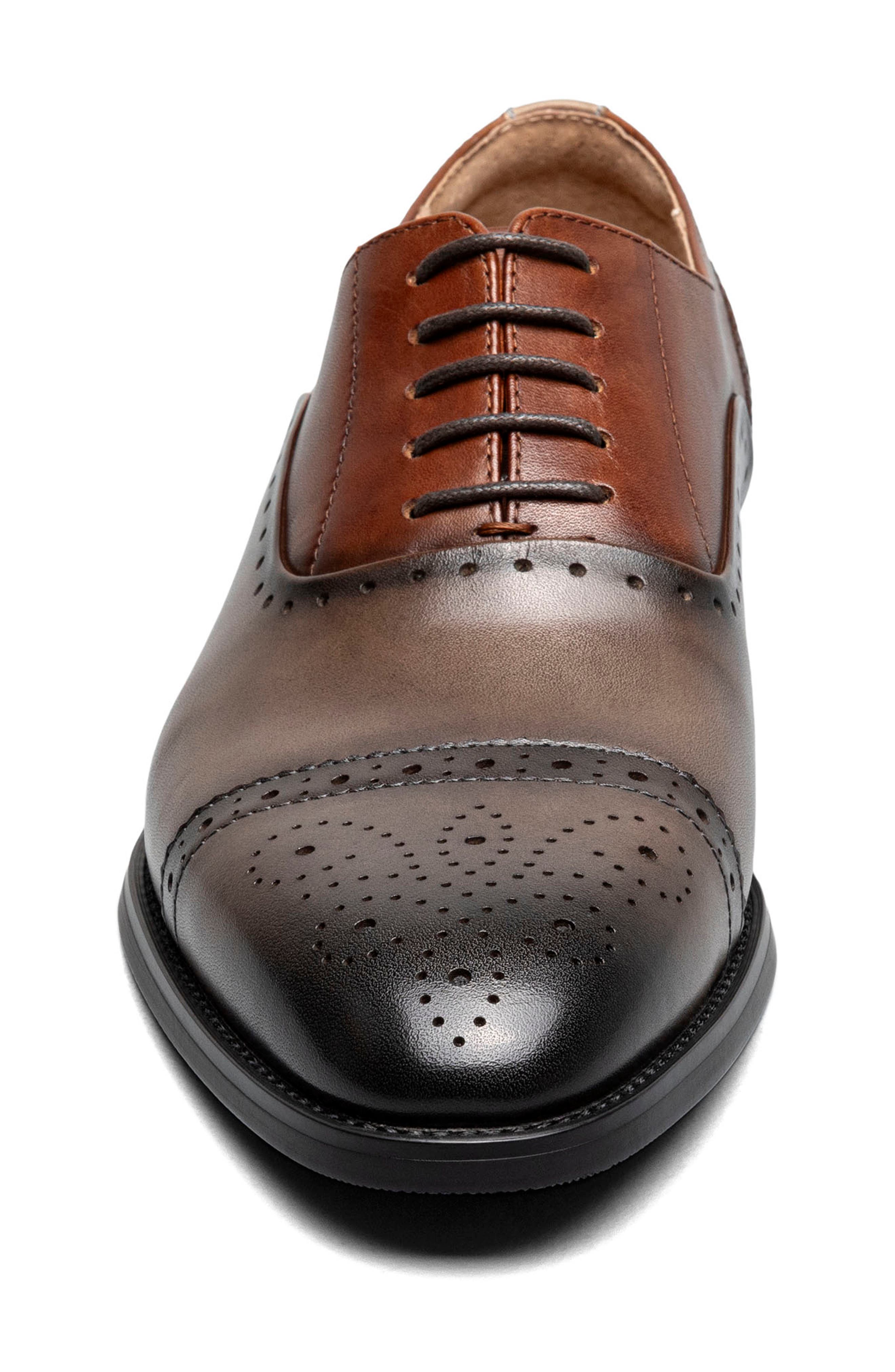 Stacy Adams Reynolds Cap Toe Oxford, Alternate, color, Gray Multi