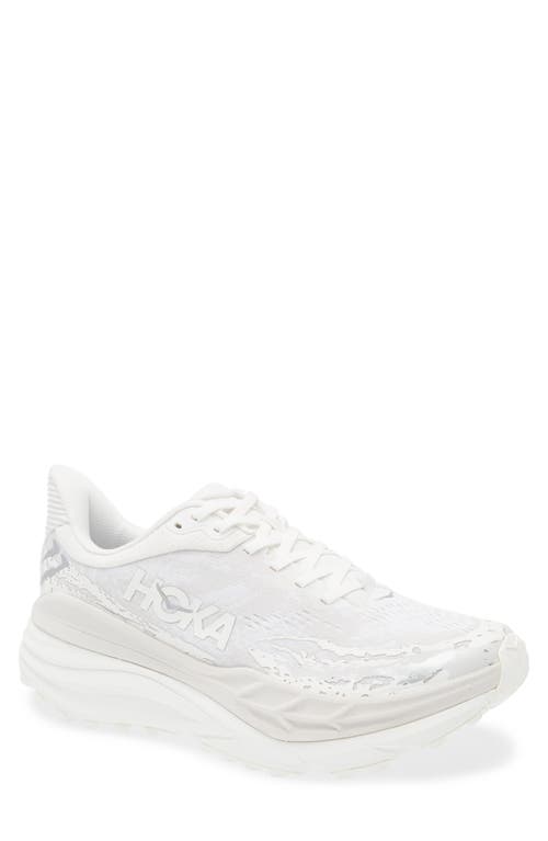 Hoka Stinson Atr 7 Running Shoe In White/white