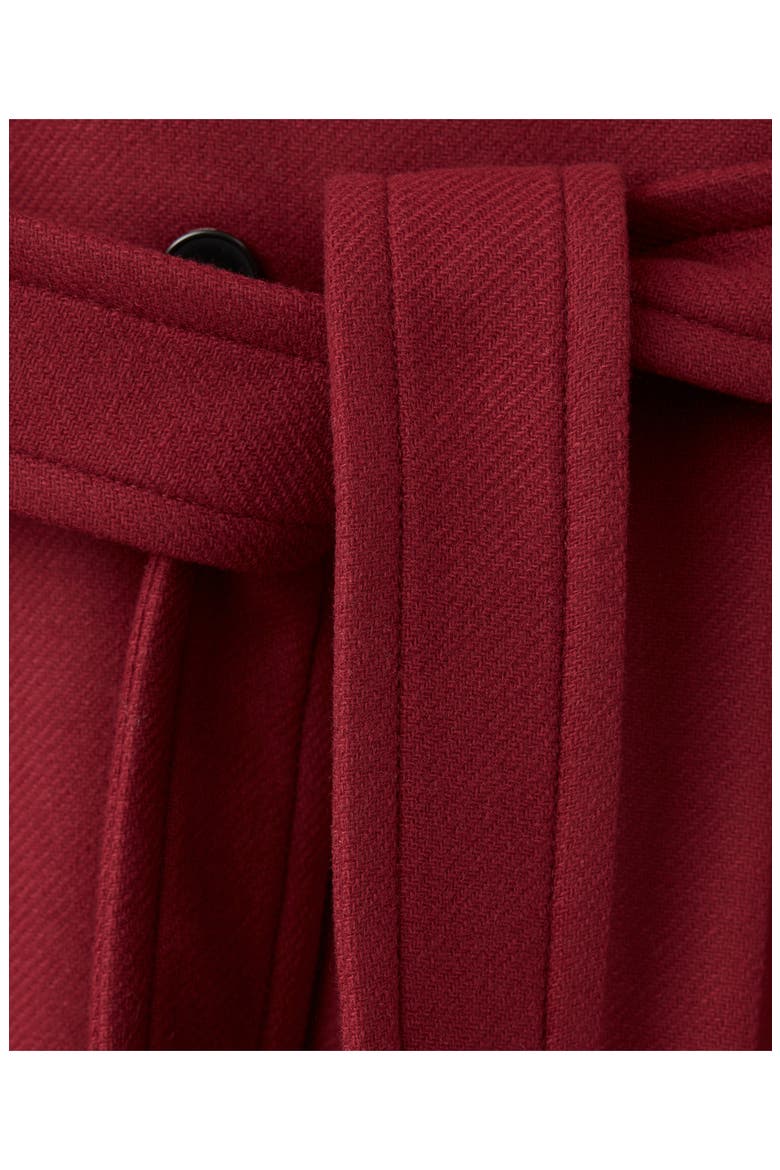 Sirenita Belted Wool Blend Coat, Alternate, color, RED
