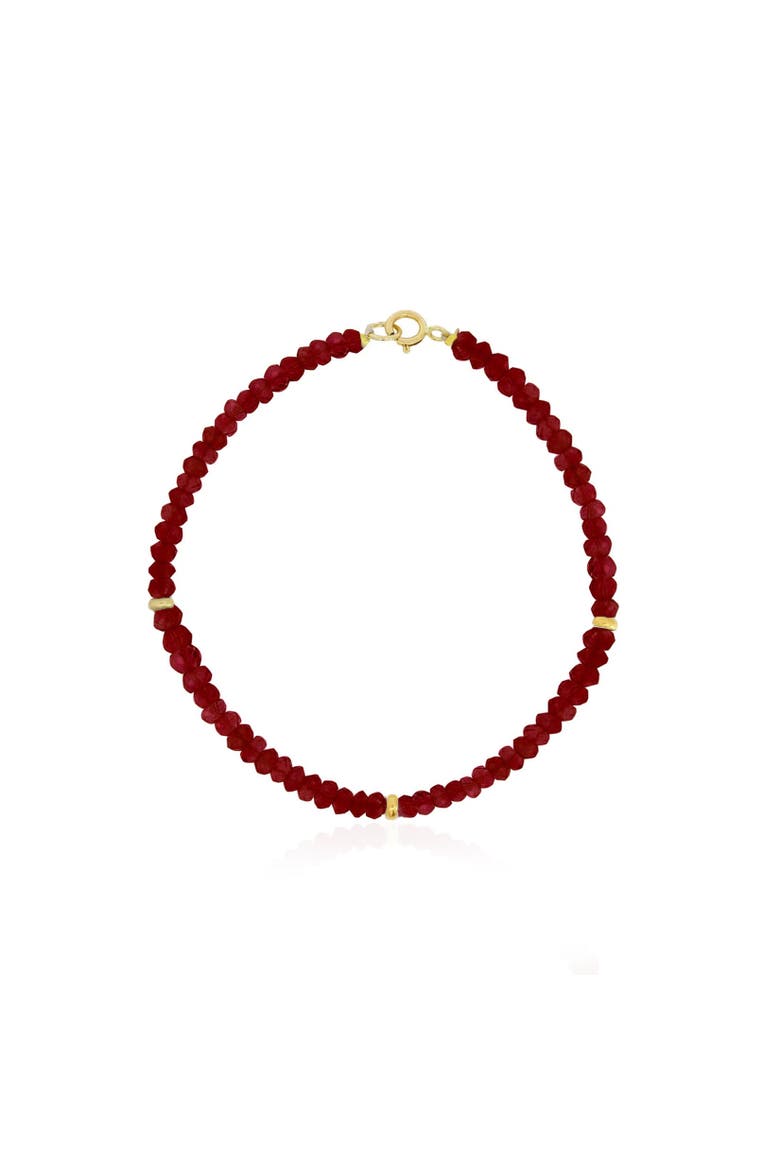 Garnet Bead Bracelet, Main, color, Garnet