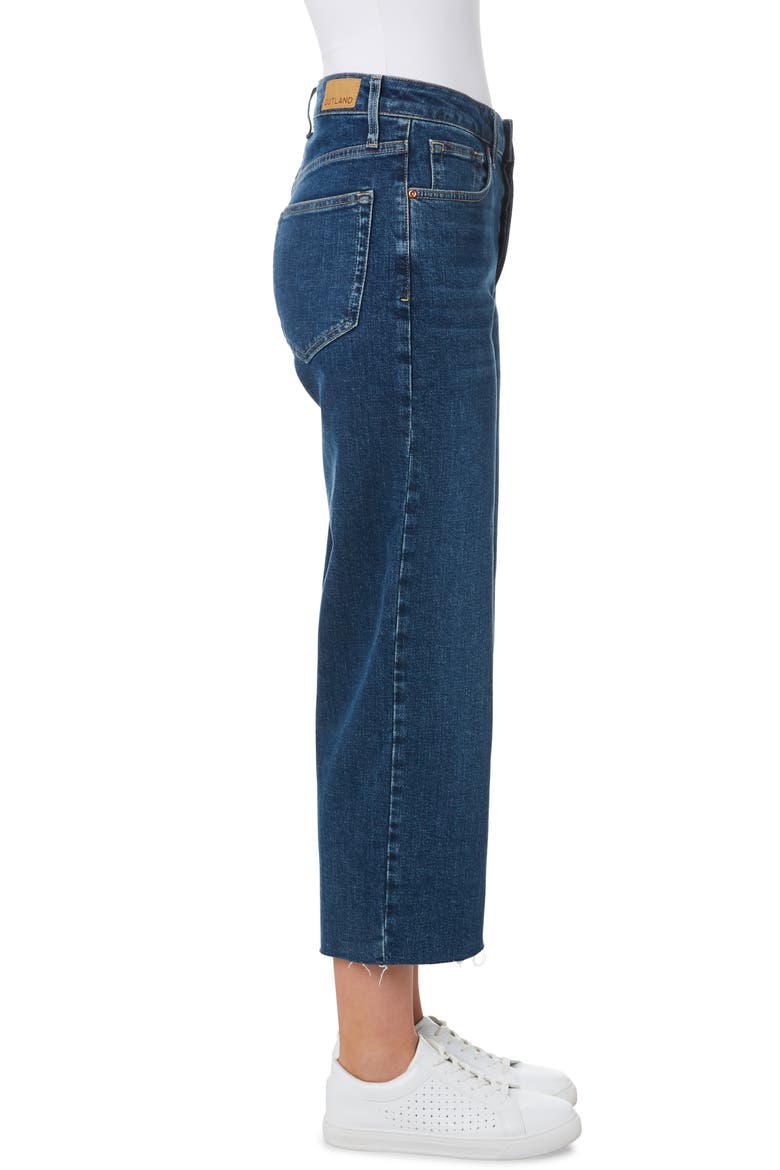 Sienna Organic Stretch Cotton Wide Leg Crop Jeans, Alternate, color, NIGHT