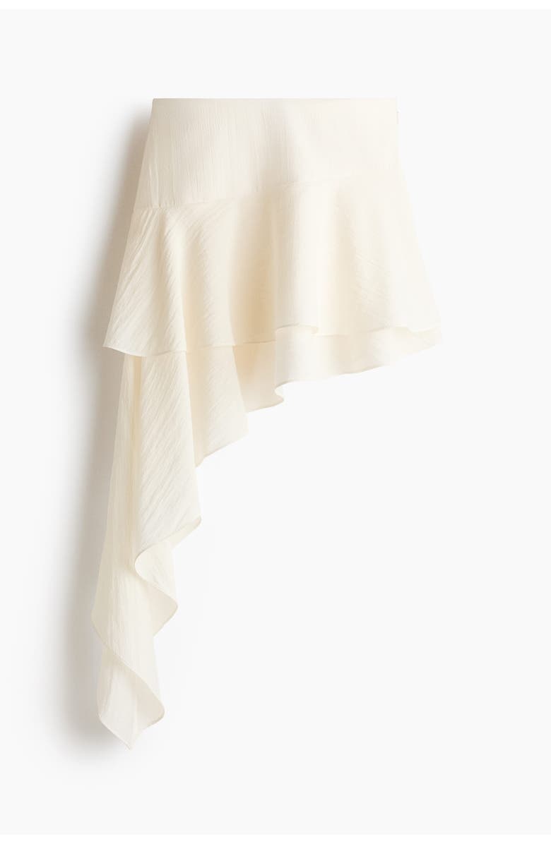 H&M Draped-panel Tiered Skirt, Main, color, Cream