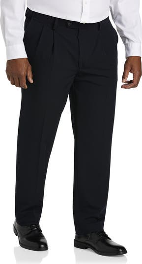 Oak Hill by DXL Easy Stretch Pleated Dress Pants | Nordstrom