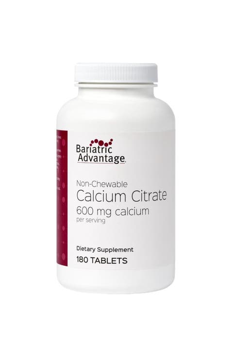 Non Chewable Calcium Citrate 600 mg with Vitamin D3 Mineral Supplement Tablets 180 Tablets