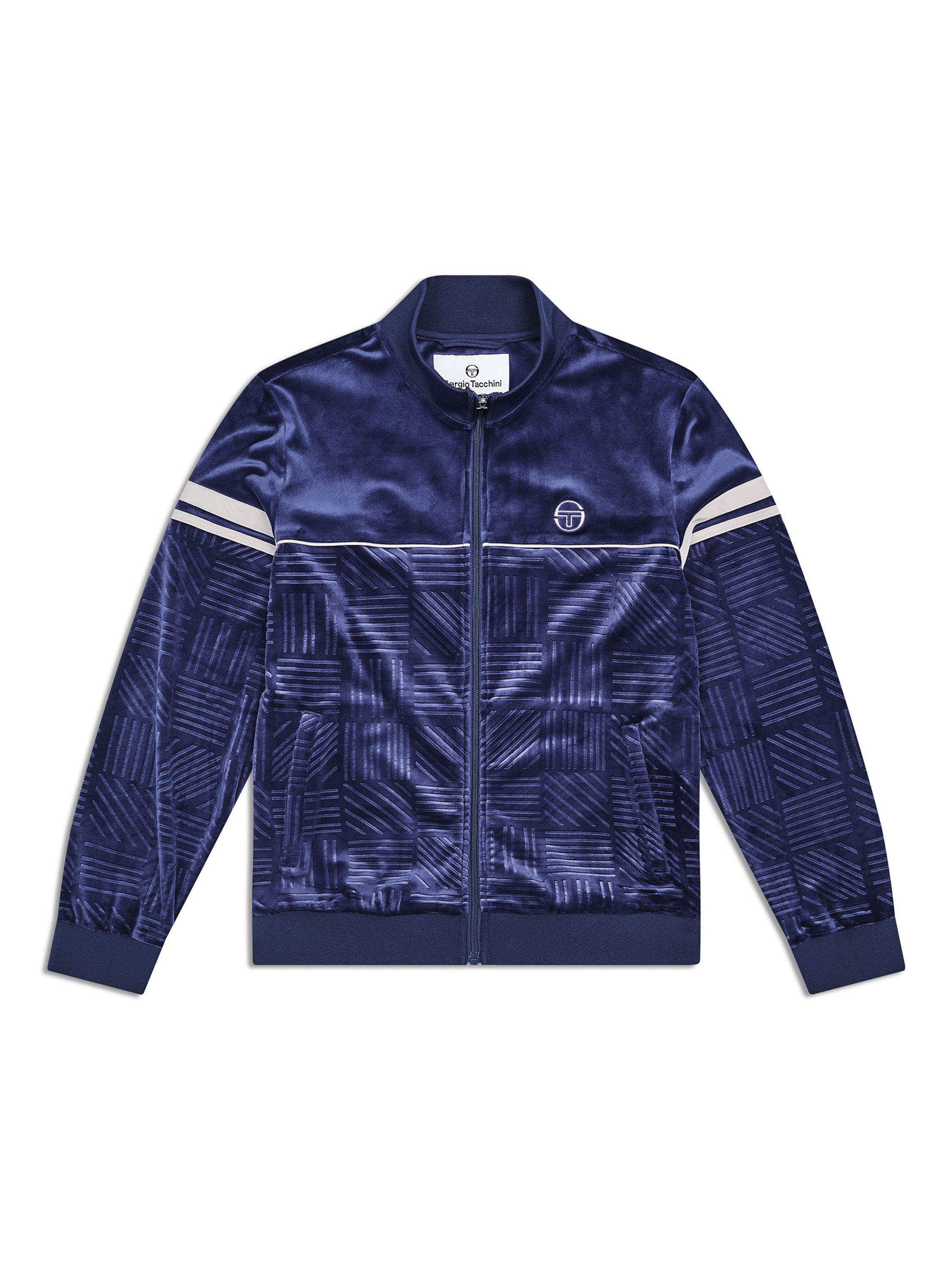 Sergio Tacchini Debossed Orion Velour Track Jacket (Men) | Nordstrom