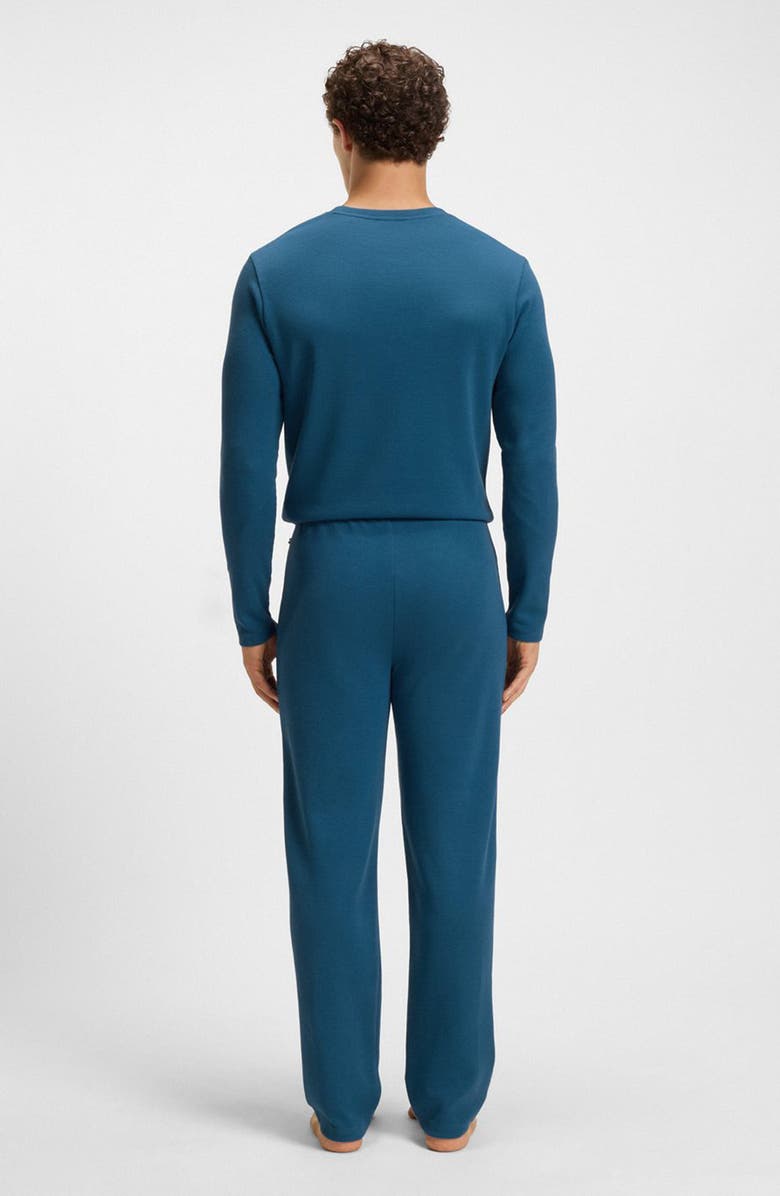 BOSS Waffle Knit Lounge Pants, Alternate, color, Open Blue
