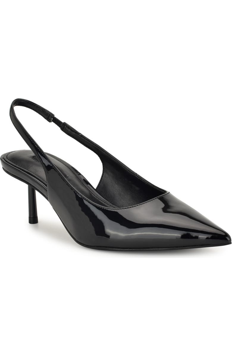 Nine West Hunny Slingback Pointed Toe Pump, Main, color, Black