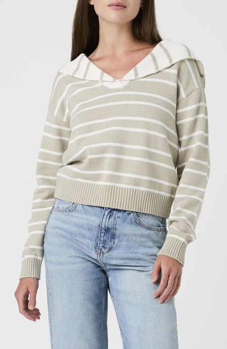 Striped V-Neck Sailor Sweater