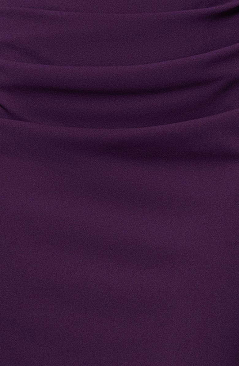 Betsy & Adam Drape Back Scuba Crepe Cocktail Dress, Alternate, color, Mulberry