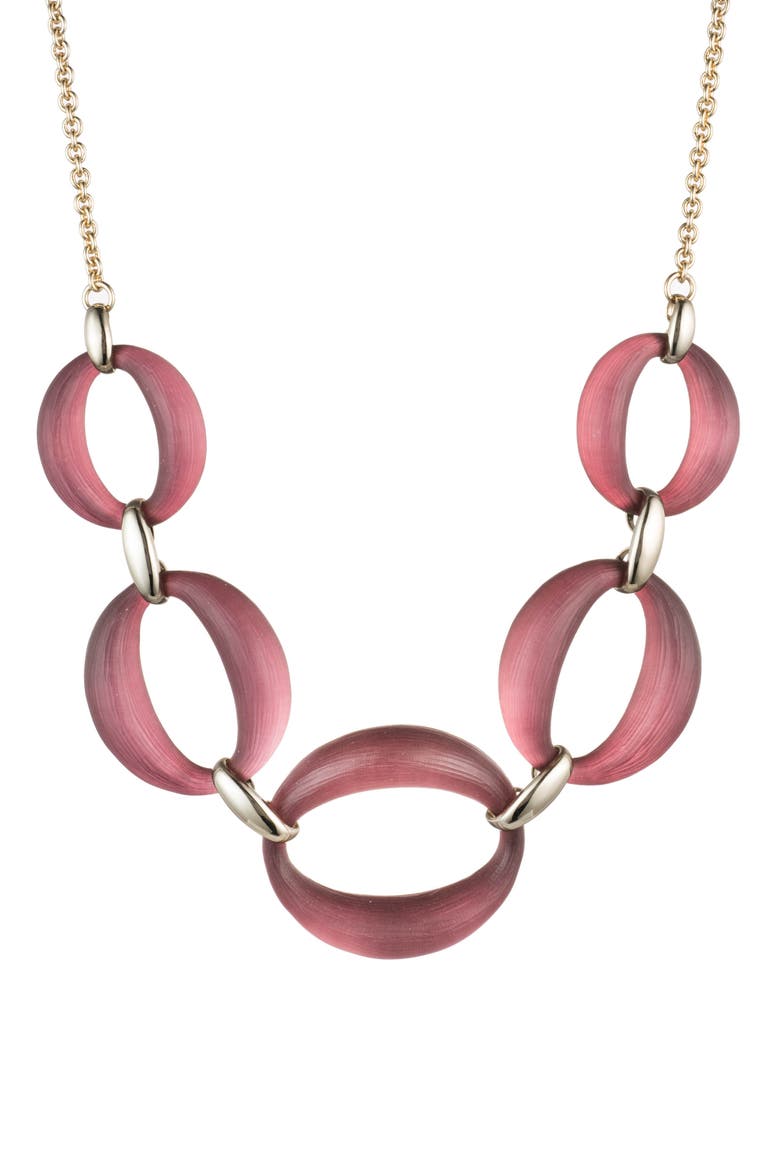 Essentials Large Lucite® Link Necklace, Main, color, RED HEATHER