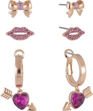 Hallmark Gold Tone Trio Earring Set