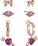 Hallmark Gold Tone Trio Earring Set