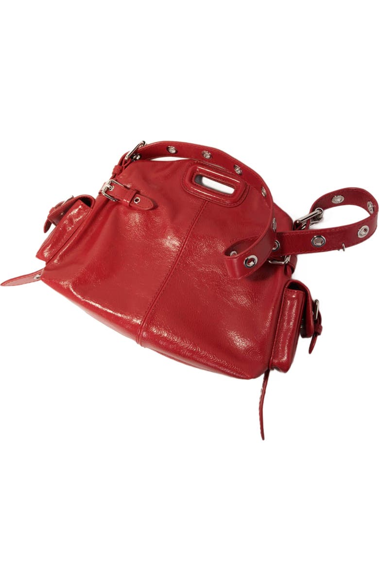 maje Miss M Mini cargo leather bag, Alternate, color,