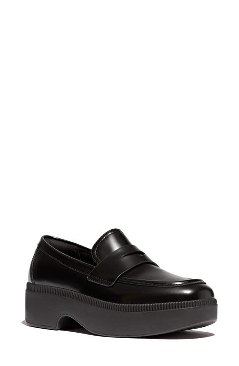 F-Luma Platform Wedge Penny Loafer (Women)