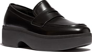 FitFlop F-Luma Platform Wedge Penny Loafer (Women) | Nordstrom