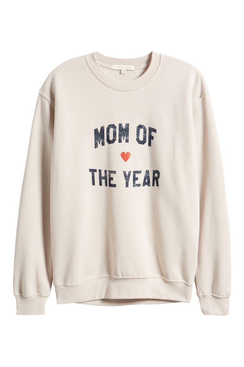 Mom of the Year Cotton Sweatshirt, Alternate, color, HEATHER OATMEAL