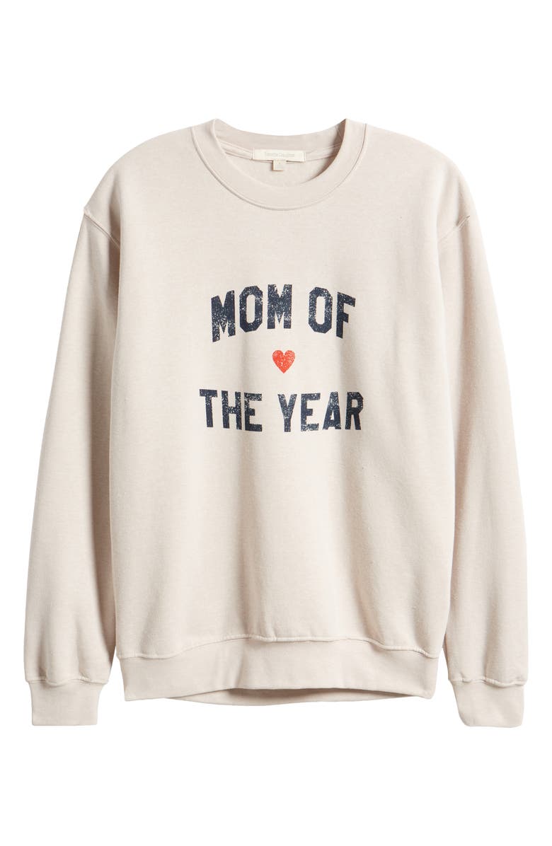 Favorite Daughter Mom of the Year Cotton Sweatshirt, Alternate, color, Heather Oatmeal